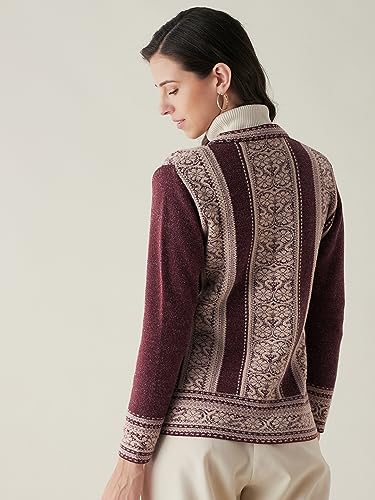 Image of Modeve Women Zig Zag Print Casual Sweater for Winter||Winterwear||