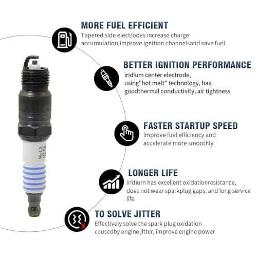CNPAPC 8PCS Iridium SBC Spark Plugs & 9PCS Spark Plug Wires for Chevy 350 Ignition Coil Wire Compatible with Chevy GM SBC BBC V8 Engines 262, 265, 283, 302, 305, 307, 327 366, 396, 402, 427, 454,