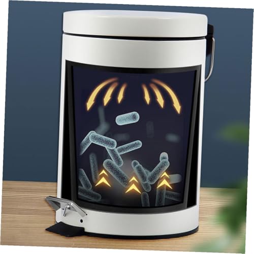 Caneca de basura con pedal y tapa para baño miniatura 2