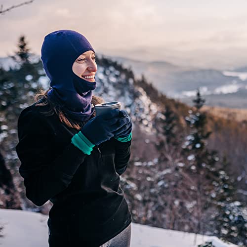 100% Merino Wool Balaclava - Winter Ski Mask - Face Mask - Cold Weather Gear - Dark Purple - One Size - Thumbnail 2