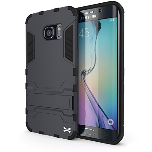 S6 Edge Case, Ghostek Armadillo Dark Navy Samsung Galaxy S6 Edge Case w/Galaxy S6 Edge Screen Protector - Slim Armor 4 Layer Case w/Kickstand for Samsung Galaxy S6 Edge GHOCAS220