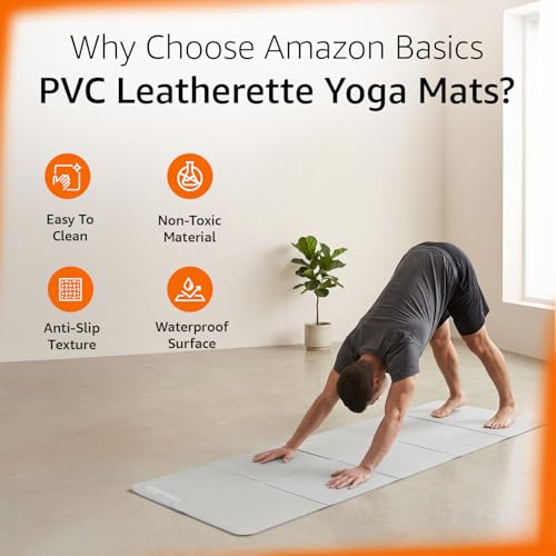 Image of Amazon Basics Portable Folding TPE Yoga Mat with Carry Bag | 5 mm Thick | Anti-Slip Grippy Surface | Foldable & Travel-Friendly Design | Lightweight Exercise Mat for Yoga, Pilates, Gym & Home Workouts | 180 x 60 cm