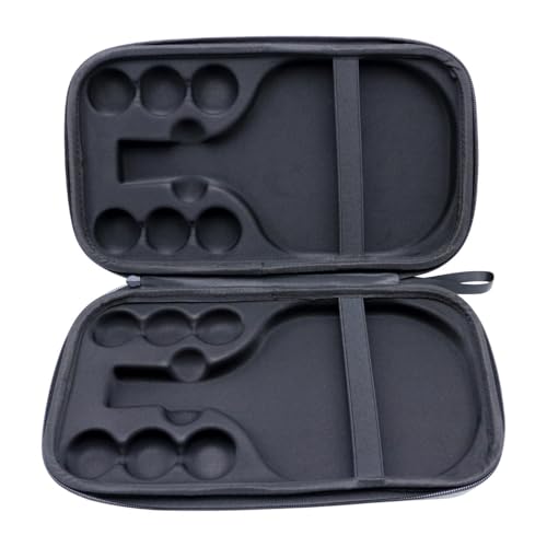 Baoblaze Hard Shell Ping Pong Paddle Case Table Tennis Bat Case Padel Racket Bag Storage Box Table Tennis Racket Cover Carrying Bag for Sports Organizer Bags,Black for 2 Paddle(with Lining) - Image 2