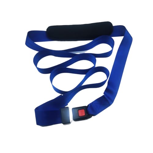 Mobilization Belt with Adjustable Thick Cushioning Pad – Ideal for Physical Therapy, Rehabilitation, Stretching & Mobility Training – Durable Traction Equipment for Therapists and Home Use (Blue)