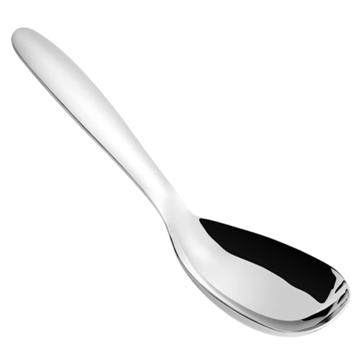 SOLUSTRE Stainless Steel Serving Spoon Premium Food Spoon for Soup Rice and More Design for Home and Restaurant Use Easy to Hold and Cook