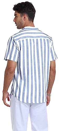 Sailwind Men's Short Sleeve Shirts Summer Striped Casual Shirt Button Down Regular Fit Tops - Image 5