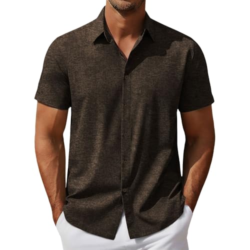 Camisa ligera de hombre sin arrugas con botones para un aspecto impecable