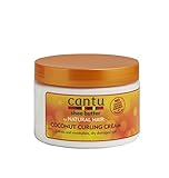 curling hair tips 12 Ounce (1 Pack) Cantu Natural Hair Coconut Curling Cream 12oz Jar by Cantu