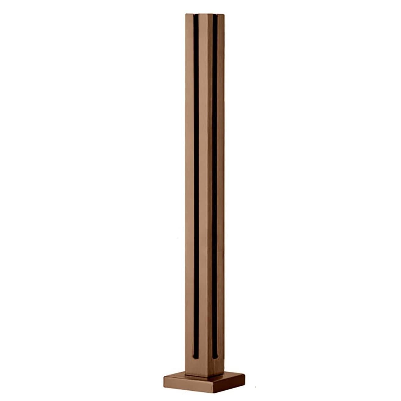 Rose Gold Stainless Steel Glass Balustrade Post Clamp, 33.4" Tall Panel for Indoor/Outdoor Fence, Deck Railing System 10mm/12mm Thickness