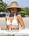 FURTALK Sun Visor Hats for Women Wide Brim Straw Ponytail Summer Beach Hat UV UPF Packable Foldable Travel