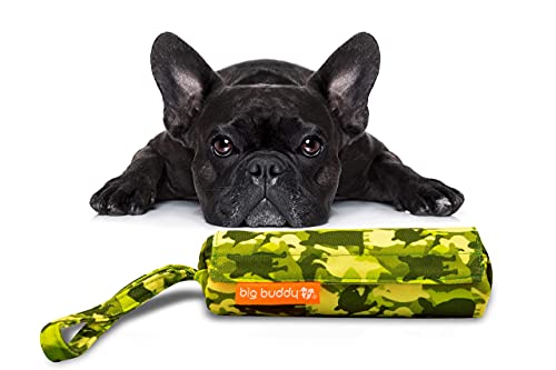 big buddy® Futterdummy für Hunde | Apportierbeutel, Futterbeutel, Hundetraining, Agility Training, Hundeerziehung, Dummy für leckerlies - extrem strapazierfähig (Bulli Grün)