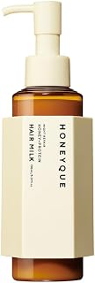 HONEYQUE Night Repair Honey + Protein 2-Way Hair Milk 150mL/5.07 fl. oz | Overnight Leave-In Treatment for Damaged, Frizzy Hair | Manuka Honey, Keratin & Protein Complex | Japanese Night Hair Serum