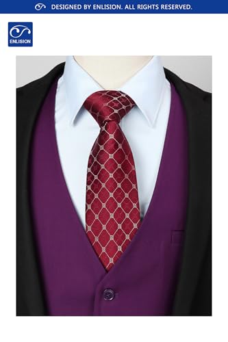 Image of Enlision Men's Suit Vest Business Formal Dress Waistcoat Solid Color Vest for Suit or Tuxedo