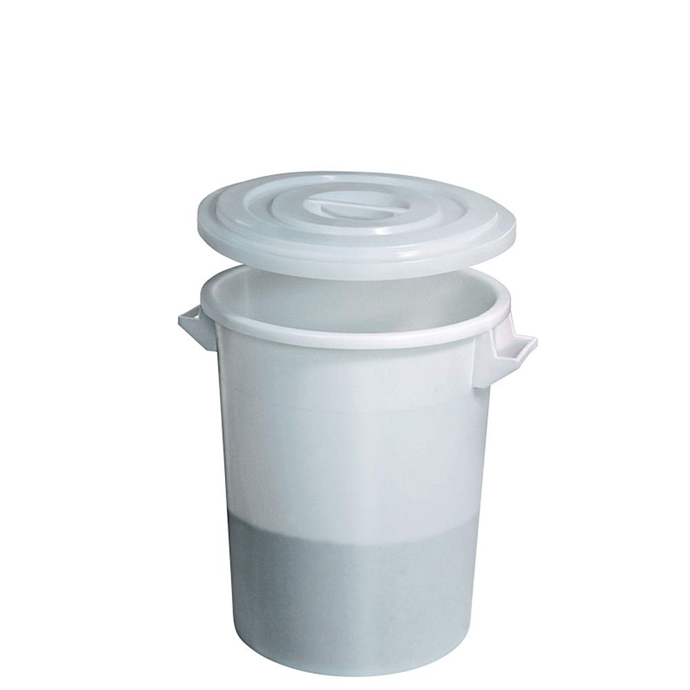 BRB Lebensmittelechte Kunststofftonne mit Deckel, 35, 50, 75, 100, 150 und 200 Liter, Industriequalität (Kunststofftonne 35 Liter mit Deckel)