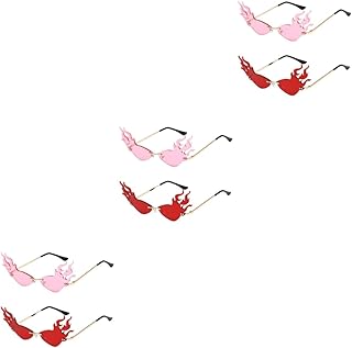 6 Peças De Óculos De Sol Para Mulheres Óculos De Sol Para Meninas Óculos De Sol Góticos Óculos De Sol Modernos Para Mulheres Óculos De Sol Chamas Óculos De Sol Legais Óculos