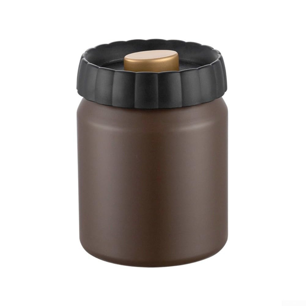 Recipiente de vacío de acero inoxidable para café de 330 ml en elegante gris