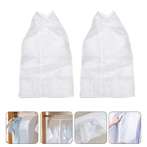 2 Unidades Sacos De Armazenamento De Roupas Penduradas Capas De Protetor De Ombro De Roupas Capa De