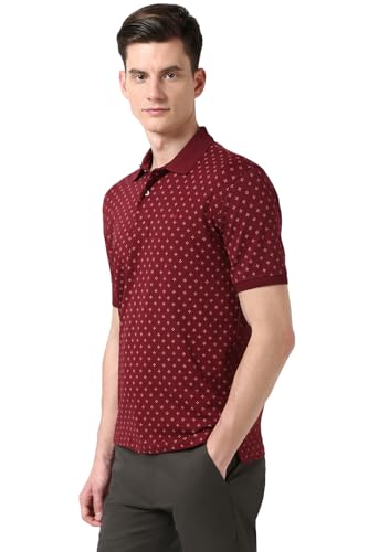 Image of Peter England Men's Cotton Blend Regular Fit T-Shirt