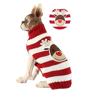 Dog Sweater Christmas Pet Cat Winter Knitwear Warm Clothes
