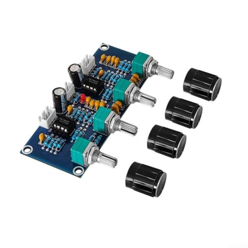 Preamp Tone Control Board with Bass and Treble Adjustment Circuit, NE5532 Dual Op Amp Audio Module for Guitar, DC 12V to 24V, 91x39mm