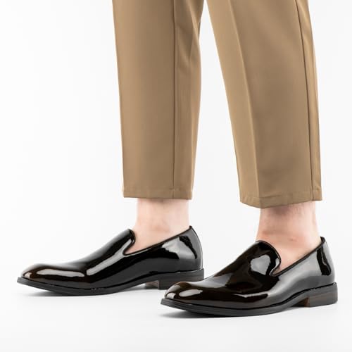 Image of JITAI Men's Dress Shoes - Casual Rubber & Leather Loafers for Men - Fashion Business Formal Wear