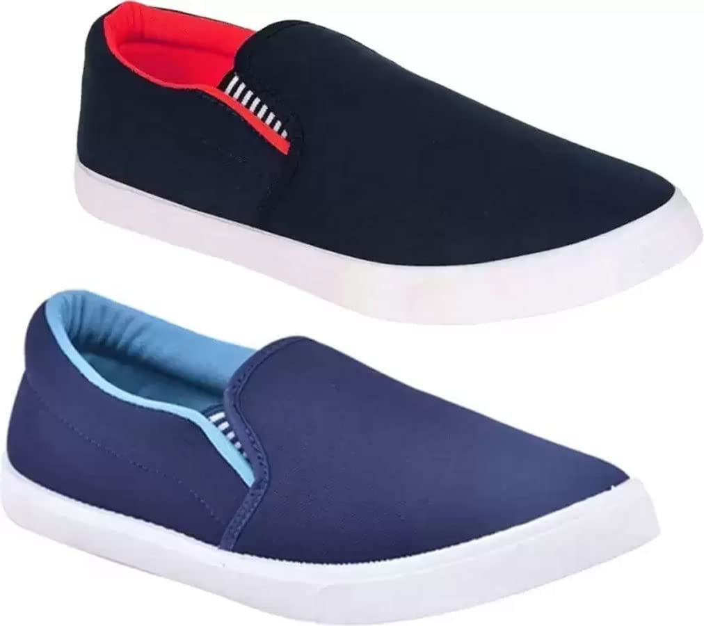 BRUTON Combo Fit-Man Red & Blue Loafers for Men (Multicolor) (Numeric_7) (B0BHZ7P267) Amazon Price History, Amazon Price Tracker