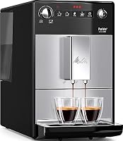 Melitta Purista - Kaffeevollautomat mit Lieblingskaffee-Funktion, Kaffeemaschine mit Mahlwerk und 5-stufig verstellbarem Mahlgrad, für Kaffee und Espresso, silber/schwarz – Ansicht 3