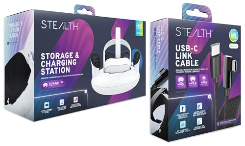 Image of STEALTH Store and Charge Dock and Link Cable Compatible with Quest 3S