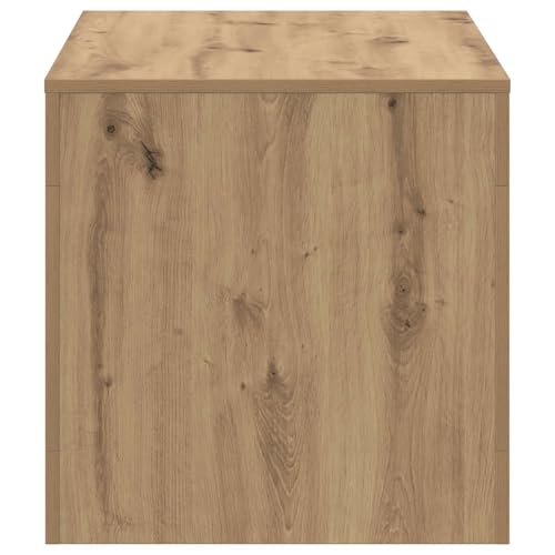 Table basse en chêne avec grand rangement et structure métal - 7