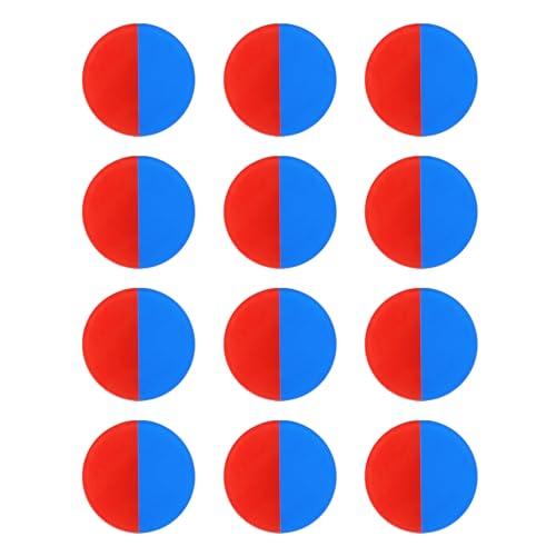 PATIKIL Etichetta autoadesiva per acqua calda e fredda confezione da 12 adesivi acrilici a forma rotonda per rubinetti e lavandini sinistra blu/destra rossa