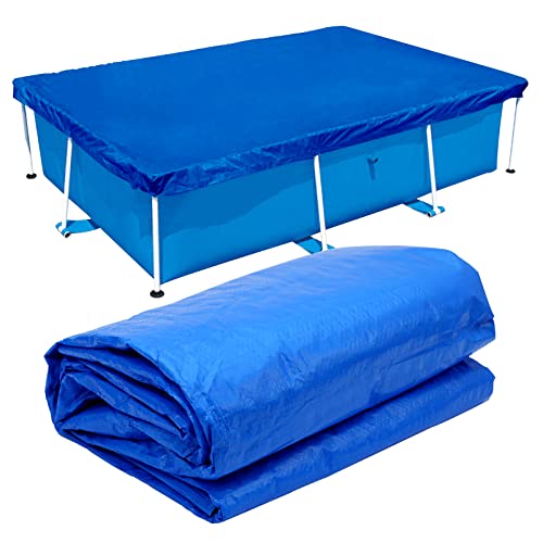 Rectangular Pool Cover for Rectangular Pool, Upgraded Material, Thicker and Durable, Dust and Leaf Resistant, Easy to Install, Blue (Rectangular 13.1 x 6.9 FT)