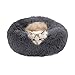 Cozywind Cuccia Gatto Cuccia Cane Interno, Cuccia Morbida Cuscino Rotondo per Cani e Gatti in Peluche Ciambella per Animali Domestici, Grande Cuscino Gatto Cane Pelosa (50cm, Grigio)