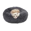 Cozywind rund Haustierbett Donut Hundebett Katzenbett Flauschig Hundekissen Waschbar Katzenkissen Hundekorb Hundesofa für mittelgroßen Hunde und Katzen (50CM, Grau)