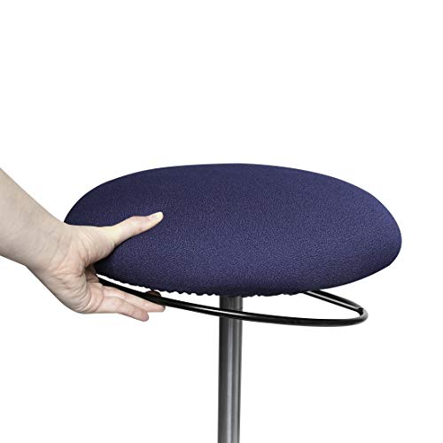 Image of Seville Classics Modern Ergonomic Pneumatic Height Adjustable 360-Degree Swivel Stool Chair, for Drafting, Office, Home, Garage, Work Desk, Blue, airLIFT Sit Stand Balance and Wobble