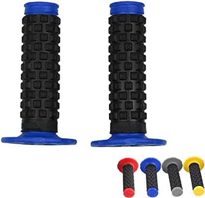 POLARBEAR Motorcycle Grips 7/8" Dirt Bike Grips Pillow Top Anti-Slip Advanced Rubber Grips for YZ YZF WR TTR PW (Blue)