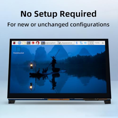 Image of 7 Inch Raspberry Pi Monitor Touchscreen, 800x480 DSI IPS Display, 5-Point Touch Capacitive Screen for Raspberry 5 /4B /3B+ /3B /B+ /A+, Driver-Free