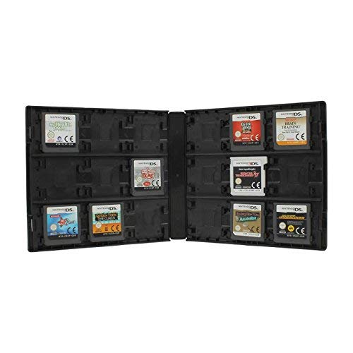 Assecure 18 Game Card Case For Nintendo 3Ds, ̗̀New ̖́- 3Ds Xl, 2Ds & Ds - 18 In 1 Game Cartridge Folio Style Plastic Storage Case Travel Box - Yellow & Black #TOP7