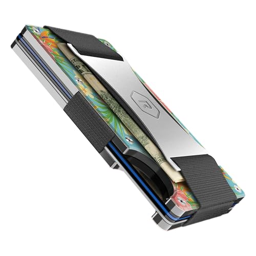 Image of Ridge Wallets - Slim Minimalist Front Pocket Wallet for Men, RFID Card Holder, Tropical, Hex Ridge