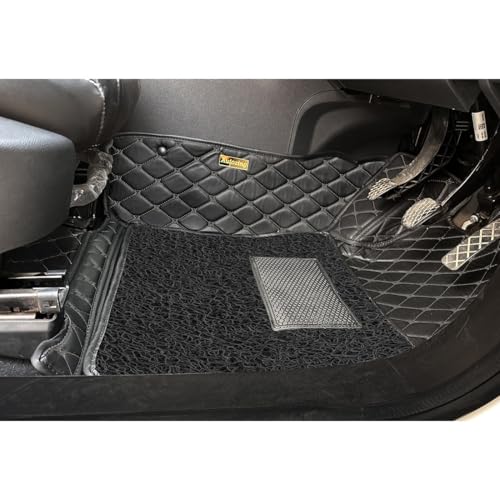 Image of Premium 7D Car Floor Mat for Tata Hexa | Black Black