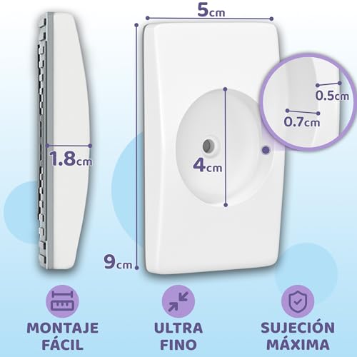 Miniatura 3 de Wunderhippo 4x Almohadillas De Protección Para Pared Seguridad Infantil Y Para Mascotas Protectores Antideslizantes Para Barandilla Y Barreras De Escalera