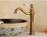 XANAYXWJ Rubinetti da Cucina Rubinetto da Cucina Rubinetto da Cucina Rubinetto rialzato per lavabo in Ottone Rubinetto Dasin per Bagno Rubinetti Caldi e Freddi Miscelatore in Ceramica Maniglia