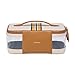 Paravel Cabana See-All Vanity Case | Made with Recycled Canvas Material & Vegan Leather | Premium See Through Travel Toiletry Bag | Regular, Shandy
