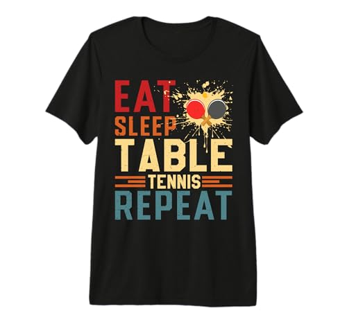 Eat Sleep Table Tennis Repeat Gifts Sports Kids Boys Girls Premium T-Shirt