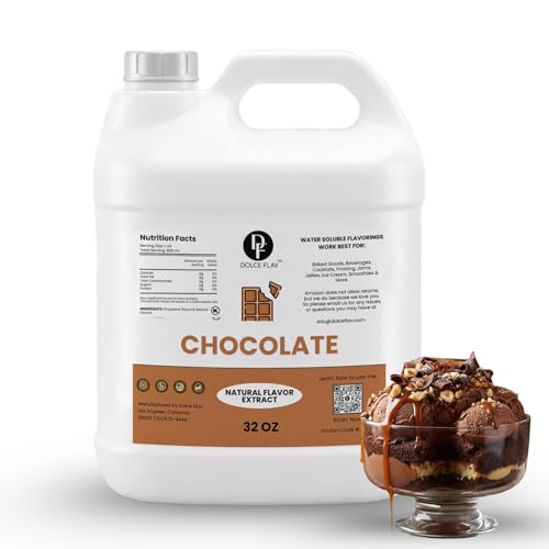 Image of Dolce Flav Natural Chocolate Flavoring Concentrate | Water Soluble | 32 Fl Oz