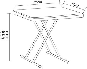 LANTUS Portable Folding Table | Folding Table | Camping Accessories Folding Table | Side Table | Folding Camping Table | Side Tables | Folding Camping Table - 76 x 50 x 74 cm (White)
