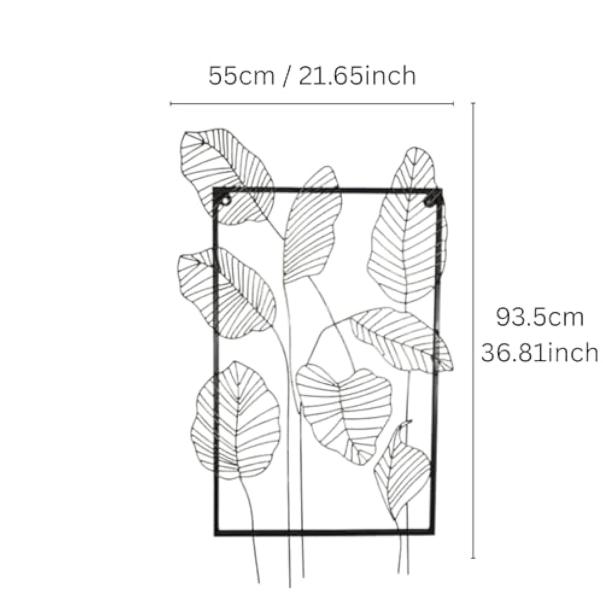 Modern Metal Leaf Wall Art Panel