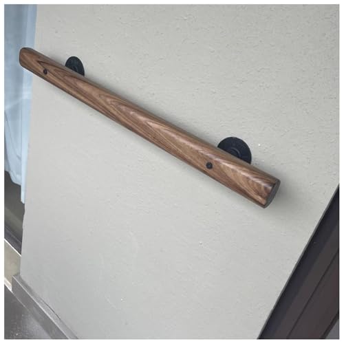 Rampe d'escalier en bois robuste avec support métallique kit complet - 6