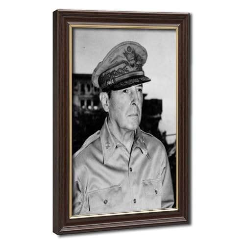 Peinture Douglas Macarthur Impression Toile Premium avec Cadre de Suspension
