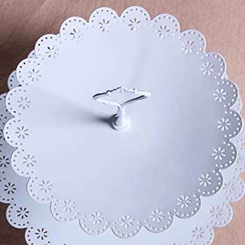 Set Of 4Pcs Iron Cupcake Stand And Dessert Serving Tray Table Decoration Display Tower Plate For Baby Shower ,Wedding, Birthday Party, Chrismas Celebration (White) #TOP4