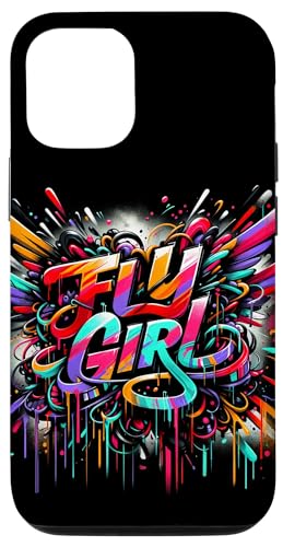 Carcasa para iPhone 13 Pro Fly Girl 80 90 Rap B-Girl Old School Hip Hop Graffiti